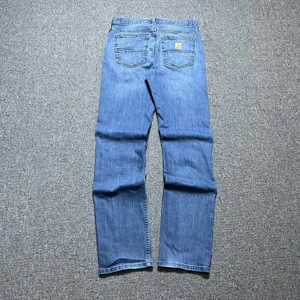 Carhartt Relaxed Fit Jeans 31x34 Blue Denim Rugged Flex Work Pants 102804